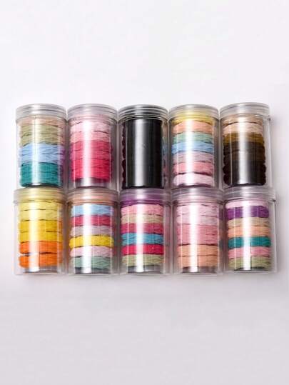 7pcs/Set Hair Ties, Elastic Toddler Hair Ties For Girl, Small Mini Hair Bands Soft Ponytail Holders Hair Accessories, Multicolor