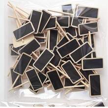 Mini Wooden Blackboard Clips, Display Price Tags, Note Holders, Small Photo Clips,Back To School,School Supplies - Multicolor - View 2
