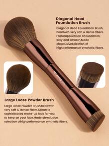 MAANGE 13/20/23/50pcs Makeup Tools Including 20 Pieces Professional Aluminum Tube Makeup Brush Set + 1 Storage Bag + 2 Pieces Air Cushion Puffs For Daily Use And Travel,Makeup Accessories Gifts For Friends ,Brush Set,Makeup Brush Kit,Make Up Brush Set,Make Up Set Complete,Makeup Brush Set,Complete Makeup Kit,Brush Kit,Brushes Makeup Set,Makeup Gift Set,Set - Chocolate Brown - View 9