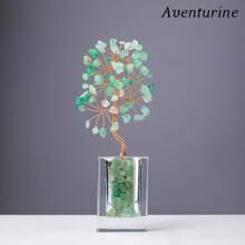 1PC Natural Crystal Gravel Specimen Stone Feng Shui Crystal Money Tree Drift Bottle Desktop Divination Home Decoration - Glass Bottle Crystal Tree - View 12