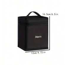 1 个马克笔袋，多种尺寸可选，不含马克笔，大容量专业马克笔收纳整理器，可折叠拉链袋，适用于美术用品、铅笔盒、铅笔袋、书包