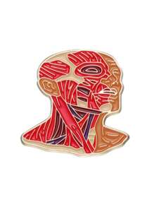 1pc Creative & Delicate Human Organ Design Enamel Brooch Set - Heart, Ribs, Intestine, Blood Vessel, Kidney, Chest, Flipping Neck Pin, Funny Cartoon Science Jewelry Gift For Friends - Multicolor - View 25