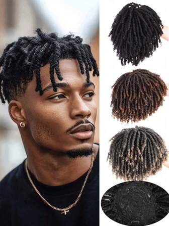 Parrucca con trecce superiori e molletta, capelli intrecciati, parrucca da uomo a metà, ciocche di capelli sintetici intrecciati corti, parrucca, acconciatura afro unisex, parrucca per capelli radi, capelli Marley ricci morbidi, trecce afro primaverili, trecce nere in crochet, extension per capelli sintetici folti, trecce Marley per donne afro, parrucca da cosplay