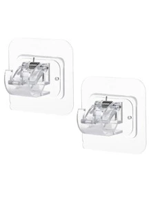 1 pieza Barra de cortina ajustable de tensión, barra extensible organizadora de armario - Barra extensible, barra de acero y plástico resistente sin perforación, para ducha, armario, ventanas, toallero - Accesorios para el hogar