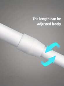 1 pieza Barra de cortina ajustable de tensión, barra extensible organizadora de armario - Barra extensible, barra de acero y plástico resistente sin perforación, para ducha, armario, ventanas, toallero - Accesorios para el hogar