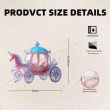 1 Stück 2D Kutsche Dekoration aus bemaltem Acrylglas Kunst Dekoschild, geeignet für Hochzeitsdekoration an Fenstern, Wänden, Veranda, Klassenzimmer, Zuhause, Räumen, Höfen und Gärten, als Geschenk für Familie und Freunde passend