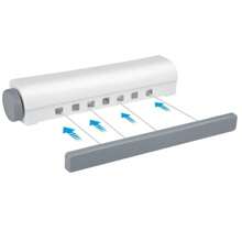 Tendedero retráctil para interior y exterior, percha para armario, 3 metros de largo (cuatro cuerdas) - Blanco - Blanco - Ver 1