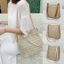Women Straw Woven Handbag Large Rattan Basket Beach Bag Summer Female Messenger Crossbody Bags Girls Small Beach Handbags New