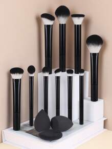 Bộ cọ trang điểm 15 món/13 món/11 món/8 món/6 món, bao gồm cọ phấn phủ, cọ má hồng, cọ highlight, cọ phấn mắt, cọ chuốt mi, cọ kẻ mắt, được làm từ sợi tổng hợp chất lượng cao. Bộ sản phẩm cũng bao gồm nhiều loại cọ dùng hàng ngày, bông mút trang điểm vát cạnh, bông mút trang điểm tròn, bông phấn phủ tròn, bông phấn phủ tam giác, bông mút tam giác dùng cho phấn phủ dạng bột, bông mút trang điểm để trộn kem nền dạng lỏng. Bộ dụng cụ trang điểm hoàn chỉnh, bộ cọ trang điểm, bộ trang điểm đầy đủ, bộ cọ, bộ cọ trang điểm, bộ quà tặng trang điểm, quà tặng kèm, cọ trang điểm chuyên nghiệp, bộ trang điểm hoàn chỉnh. - màu đen - Xem 13