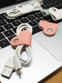 9 pezzi/6 pezzi/3 pezzi/2 pezzi/1 pezzo Organizer per cavi a forma di cuore, Avvolgicavo per auricolari, Organizer per cavi in pelle PU, Scatola per caricabatterie regalo per uomo e donna, Borsa per cavi elettronici, Custodia per cavi, Portafoglio per power bank, Borsa da viaggio per fotocamere, Regalo di Natale per donne, uomini e bambini, Accessori essenziali per insegnanti, Impermeabile, Leggero, Capienza elevata, Portatile