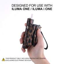 适用于 IQOS ILUMA ONE/ILUMA I ONE 的装饰性防震保护套，包含 20 支烟弹收纳盒，时尚豹纹 PU 皮革材质，360 度全方位保护，完美贴合，方便携带，防震防滑，是送给吸烟者的理想礼物，也适合情人节、父亲节、感恩节、圣诞节和其他节日。 - one豹紋3件套 - 查看 4