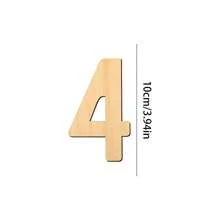 10pcs/Pack 29.5cm Arabic Numeral DIY Wooden Handicraft, Laser Engraved Wooden Number 0-9 Plates, Hanging Decor For Birthday, Wedding, Photo Backdrop Wall - Multicolor - View 17