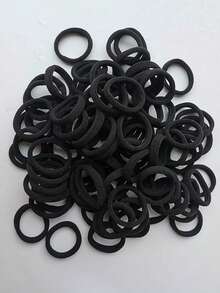 50 pezzi Elastici per capelli neri di base per donna, fermacode per coda di cavallo alta, accessori per capelli adatti per tutte le stagioni e per il ritorno a scuola