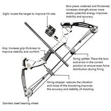 Stainless Steel Mini Archery Bow Set, Mini Compound Bow Mini Bow Left And Right Handed, Catapult For Practice Archery Entertainment Fun With 10 Arrows, Aiming With Laser, Man Gift, Christmas Gift - Large-9.5inch - View 4