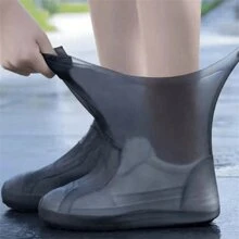 1 双男女防水加厚防滑鞋套，户外橡胶乳胶鞋套，可重复使用防滑雨靴，适合户外使用 - 彩色 - 查看 5