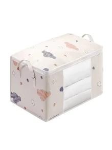 1pc Large Capacity Multifunctional Quilt Storage Bag, With Handles, Dustproof Moistureproof Odorless, Portable Laundry Tote Bag For Home And Dorm Use