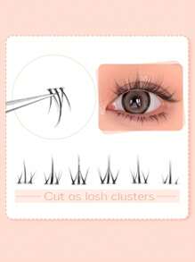 5 Paar ultradünne untere Wimpernstreifen | unsichtbares transparentes Band Büschel Wimpern für einen natürlichen, fließenden Look | Asiatischer Stil Streifen für Unteraugen (Alltag & Party, einfache Anwendung)