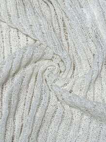 Women's Casual Solid Color Hollow Out Knit Cardigan