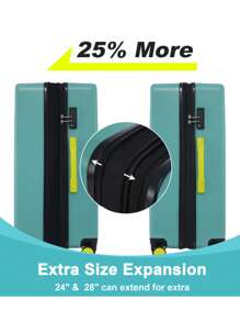 Hardshell Luggage Sets 3 Pcs Contrast Color Suitcase With Spinner Wheels And TSA Lock 20" 24" 28" Available