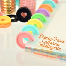 12 Discos Plásticos Coloridos - Coração