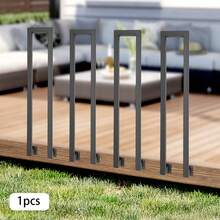 SENDERPICK Ringhiera per scale esterne, corrimano interno, ringhiera per scale esterne, nera, a forma di U, corrimano laterale, barra di supporto per soffitta/corridoio, ringhiera decorativa moderna (H*W) 85 * 20 cm