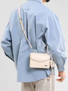 Men's Stylish Crossbody Bag With Coin Purse,Square Shoulder Bag Side Bag Sling Bag For Father's Day Gift,Commuting,Valentine's Day Gift Mini Bag - Multicolor - View 4