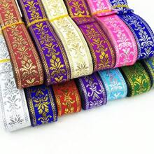 1卷 6 米 20 毫米/25 毫米复古刺绣丝带波西米亚风蕾丝边 DIY 服装包绣花布布饰缝纫配件服装用品 - 彩色 - 查看 1