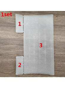 1/2/3/Rozmiary zestawu Plastikowa siatka płócienna torba Arkusze plastikowej siatki Osłona DIY Crafting Akcesoria do torebek Akrylowa włóczka Crafting Dzianina, zestaw narzędzi do robienia torebek domowych - Biały - Zobacz 12