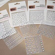 1pc Face Diamond Gem Face Stickers Purple Red Rhinestone Gem Sticker Eyeshadow Sticker Nail Body Makeup Stars Sticker DIY Decor Party Daily 3d Faux Gemstone Face Jewel Self-Adhesive Sticker, Great For Diy Music Festival, Y2k Makeup, Costume Party Makeup, Face & Eye Decoration