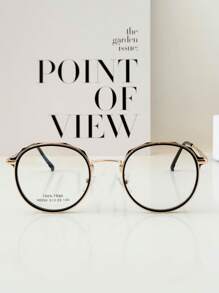 MELINDA MODA Round Women's Prescription Glasses Frame - màu đen - Xem 3
