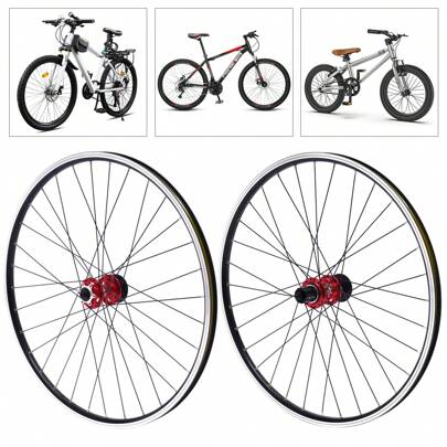 YUNRUX 27.5'' BMX Bicycle Wheelset Wheels Front Wheel Rear Wheel Set MTB Rim Disc