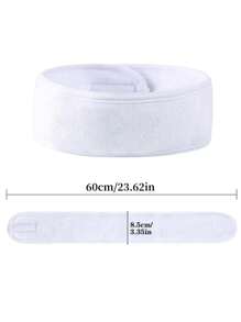 1/3 件 Spa 头带柔软可调节洗脸头带毛巾布弹力化妆巾适用于洗脸、淋浴、面膜、瑜伽返校