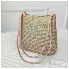 Women Straw Woven Handbag Large Rattan Basket Beach Bag Summer Female Messenger Crossbody Bags Girls Small Beach Handbags New