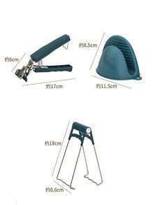 Silicone Heat Resistant Pot Mats Anti Scalding Gloves Set Easy Clean Pinch Grip For Cooking Baking Outdoor - Multicolor - View 12