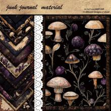 10 Stück lila Zauberhafte Material Papiere, Retro Europäisch Blumen Pflanzen Muster für Scrapbooking, festliche Dekoration, Grußkarten zum Selbermachen, Explosionsbox, Geschenkverpackung, Party Zubehör, Schulmaterial, Einschulung