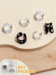 Set de 12 piezas de ear cuffs, clips de oreja y aretes de estilo oscuro y de moda, accesorios como regalo para mujeres y niñas para uso diario y fiestas