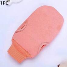 1 件男女通用纯色去角质沐浴手套，适用于家庭的实用沐浴刷，非常适合清洁和擦洗身体，适合家庭、旅行和酒店，是送给朋友和家人的绝佳圣诞礼物，家居浴室装饰秋季装饰返校 - 彩色 - 查看 12