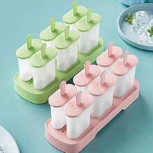1pc Ice Pop Mold, Home Use Summer DIY Ice Lollipop Ice Cream Popsicle Frozen Ice Cube Tray, 6-Cavity Popsicle Maker