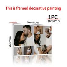 Custom Canvas Collage Photos With Your Photos Poster, Personalized Canvas Wall Art Collage Photo Printing Canvas Decorative Painting, Suitable For Valentine's Day Home Wedding, Home Decoration Collage Painting - 6 Photos, Unframed Gifts Birthday Graduation
