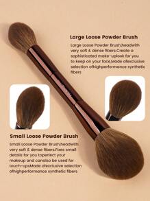 MAANGE 23 Pieces Makeup Tools Including 20 Pieces Professional Aluminum Tube Makeup Brush Set + 1 Storage Bag + 2 Pieces Air Cushion Puffs For Daily Use And Travel,Makeup Accessories Gifts For Friends ﻿ ﻿ ﻿ - Màu nâu Sô-cô-la - Xem 5