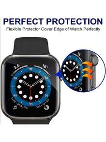 6 Pcs Soft Screen Protector Film For New Apple Watch S10 Series, Compatible With 38/40/41/42/44/45/49mm Apple Watch Ultra/SE/8/7/6/5/4/3/2/1, Transparent, Anti-Scratch