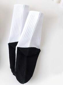 5 Pairs Of Classic Sports Style Student Socks For Boys And Girls Aged 1-16, Spring, Summer, Autumn, Winter, Round Neck Socks, Easy To Clean