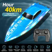 Barco de control remoto con luces de colores de 2.4G, barco de control remoto rápido y asequible, equipado con doble motor y modo de luz nocturna, barco RC S4/S6/S7 con 1~3 baterías, juguete de control remoto para niños, regalo para niños, regalo de cumpleaños, regalo de vacaciones, regalo de Año Nuevo, regalo de Navidad.