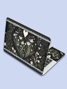 Un set de funda para portátil de 15 pulgadas con lindo diseño de flores para portátiles, MacBooks