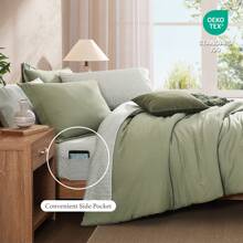 Melex 7 Pieces Prewashed Bed In A Bag Bedding Sets With Comforters, All Seasons Down Alternative Comforter Bed Set With Sheets,Pillowcases & Shams - Olive Green - View 3