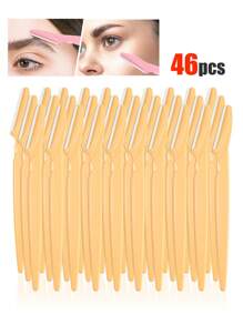 48/24/12/6/3/1 Pcs Multi-Color Eyebrow Trimmer & Shaver, Callus Remover, Body Hair Trimmer & Facial Eyebrow Razor Set With Long Handle Safety Blades And Precision Guards, Eyebrow Grooming Tool For Home Or Travel Use,Giveaways,Travel,Cheap Stuff,Travel Essential - Multicolor - View 20