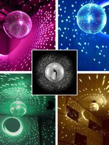 1 件银色镜面迪斯科球装饰挂镜球，时尚有趣，适合大型派对装饰 - 适用于 DJ 俱乐部、派对、婚礼、家居装饰和现场舞台，带挂环，易于安装 - 彩色 - 查看 7