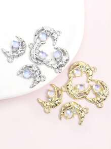 10pcs Y2K-Inspired 3 Styles Sun & Moon & Star Design Alloy Charms With Glass, Rhinestones Accents, Sweet Cool Style Ins Clavicle Chains Choker Necklaces Bracelets Earrings And Delicate Unique Jewelry DIY Glossy Metal Pendants - Perfect For Daily Wear & Parties, Ideal Birthday Or Holiday Gifts - Sun & Moon & Star - View 13