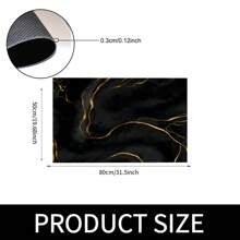 1pc Luxurious Marble Print Non-Slip Silicone Mud Kitchen Floor Mat, 3D Printed Rectangle, Suitable For Living Room, Bedroom, Corridor, Bathroom, Laundry Room - Polyester Carpet For Indoor And Outdoor Home Decor - FUCFD112 - View 17