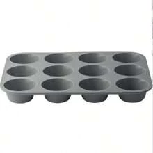 1pc Silicone 12 Grid Round Hole Cake Mold Mafen Cake Baking Mold Household Kitchen Dim Sum Baking Tray Cake Baking Tools